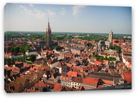 View from the belfry - Church of Our Lady and St. Saviours Cathedral Fine Art Canvas Print
