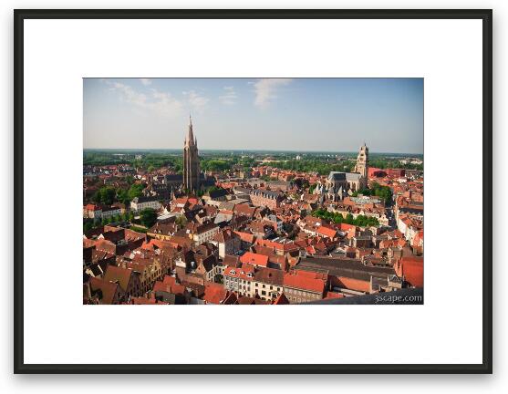 View from the belfry - Church of Our Lady and St. Saviours Cathedral Framed Fine Art Print
