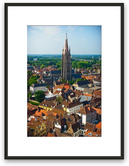 View from the belfry - Church of Our Lady Framed Fine Art Print