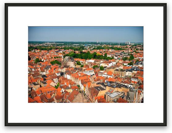 View of Brugge from the belfry Framed Fine Art Print