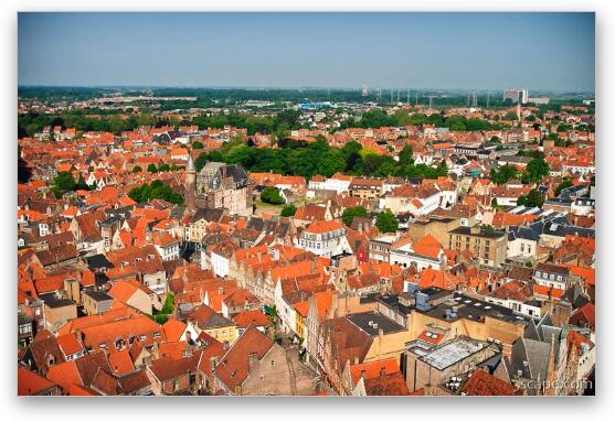 View of Brugge from the belfry Fine Art Metal Print