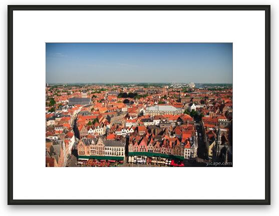 View of Brugge from the belfry Framed Fine Art Print