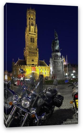 Motorcycles by the Belfort Fine Art Canvas Print