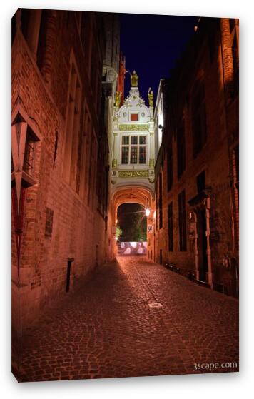 Blind Donkey Alley leads from the Burg to Vismarkt Fine Art Canvas Print