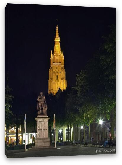 Church of Our Lady from Steenstraat Fine Art Canvas Print