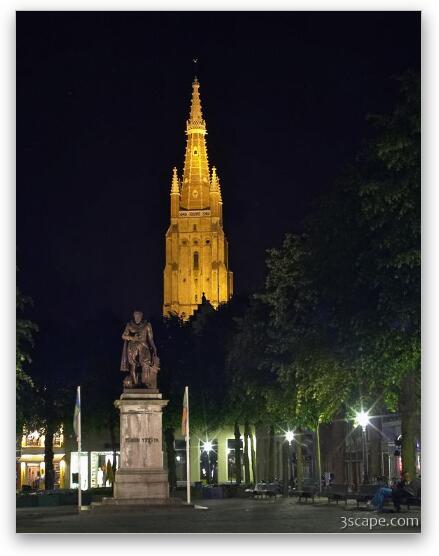Church of Our Lady from Steenstraat Fine Art Metal Print