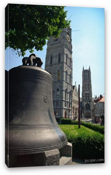 The old city bell Fine Art Canvas Print