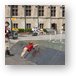 Little boy playing in the fountain Metal Print