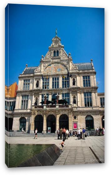 Old theater building Fine Art Canvas Print