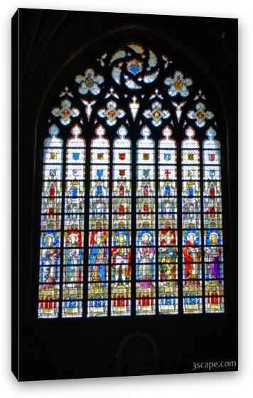 Huge stained glass windows Fine Art Canvas Print