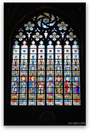 Huge stained glass windows Fine Art Print