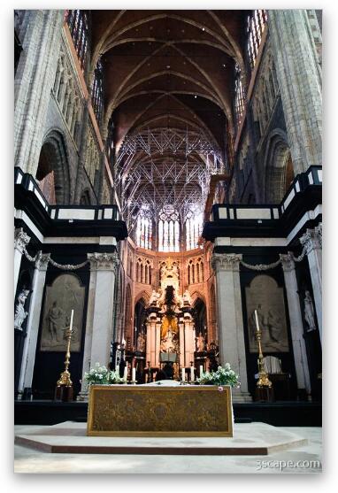 Altar of St Bavo Cathedral Fine Art Metal Print
