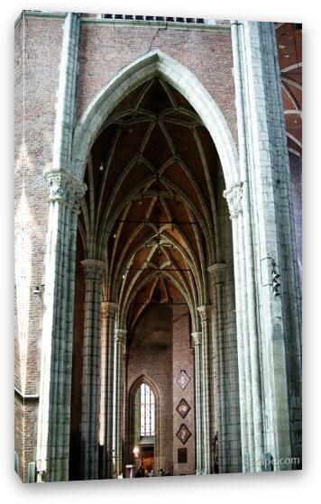 Groined ceiling of the Cathedral Fine Art Canvas Print
