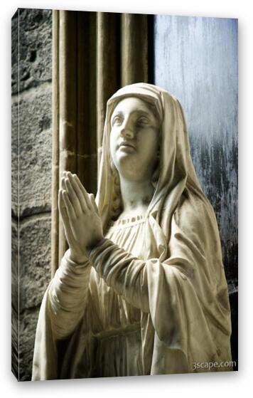 Statue of the Virgin Mary Fine Art Canvas Print