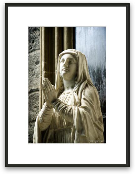 Statue of the Virgin Mary Framed Fine Art Print