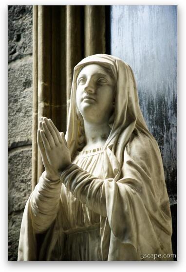Statue of the Virgin Mary Fine Art Metal Print