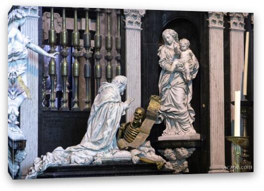 Statues on the altar Fine Art Canvas Print