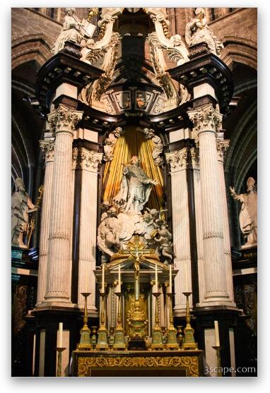Enourmous columns on the altar Fine Art Metal Print