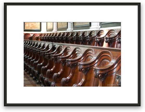 Seating for the distinguished bishops Framed Fine Art Print