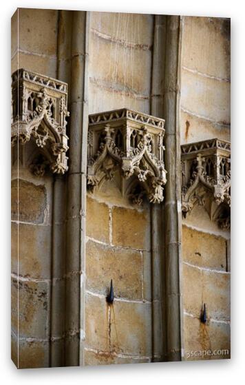 Detailed sconces outside the Cathedral Fine Art Canvas Print