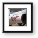 Virgin logo on SpaceShipOne, and signatures on rocket Framed Print