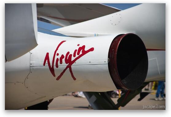 Virgin logo on SpaceShipOne, and signatures on rocket Fine Art Metal Print