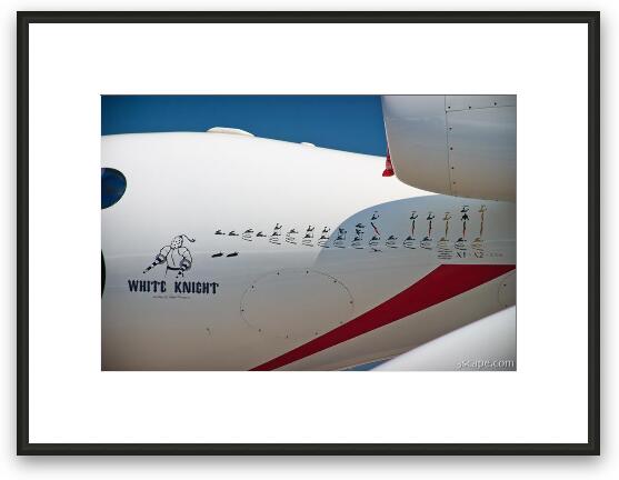 Flight progress decals on White Knight Framed Fine Art Print