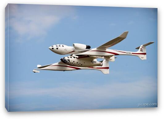 White Knight and SpaceShipOne Fine Art Canvas Print