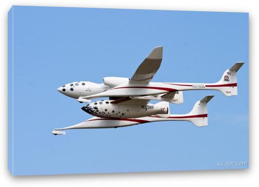 White Knight and SpaceShipOne Fine Art Canvas Print