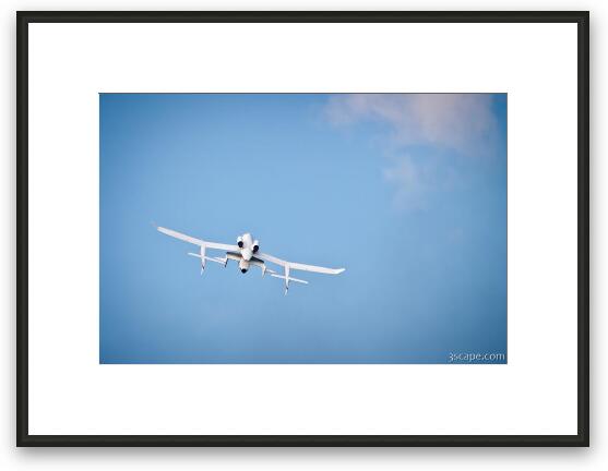 White Knight and SpaceShipOne kicking in the afterburner Framed Fine Art Print