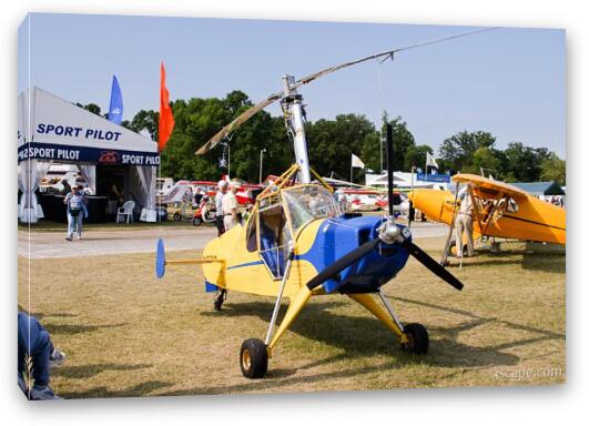 Home built heli-plane Fine Art Canvas Print