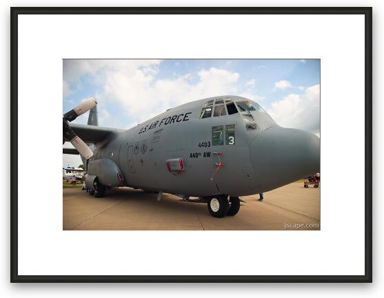 C-130 Hercules transport aircraft Framed Fine Art Print