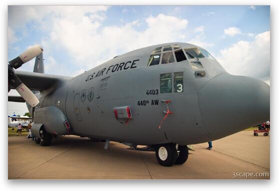 C-130 Hercules transport aircraft Fine Art Metal Print