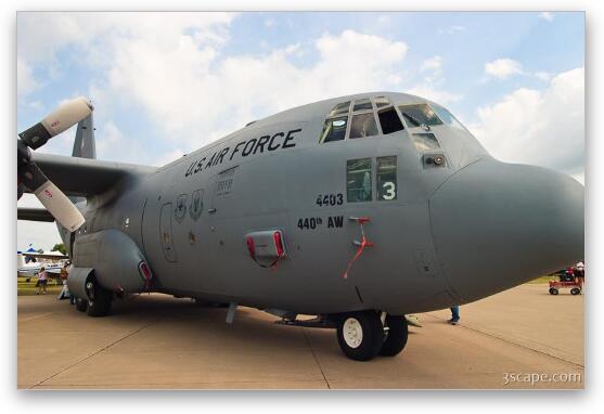 C-130 Hercules transport aircraft Fine Art Metal Print