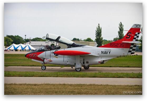 T-2C Buckeye Navy trainer jet Fine Art Metal Print