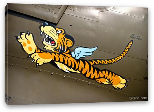 Flying Tiger on P-40 Warhawk Fine Art Canvas Print