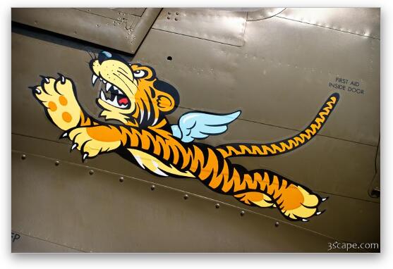 Flying Tiger on P-40 Warhawk Fine Art Metal Print