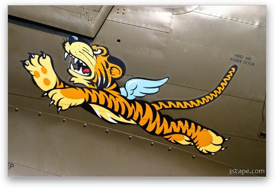 Flying Tiger on P-40 Warhawk Fine Art Print by Adam Romanowicz