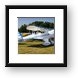White and Blue biplane Framed Print