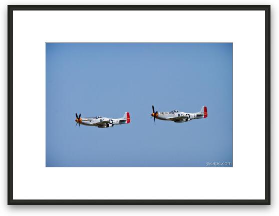 P-51D Mustangs 'Old Crow' and 'Gentleman Jim' in formation Framed Fine Art Print