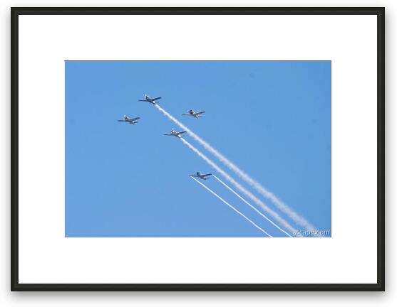 Warbirds flying in formation Framed Fine Art Print