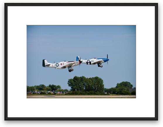 P-51D Mustangs on formation take-off Framed Fine Art Print