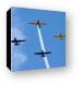 Warbirds flying in formation Canvas Print