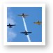 Warbirds flying in formation Art Print