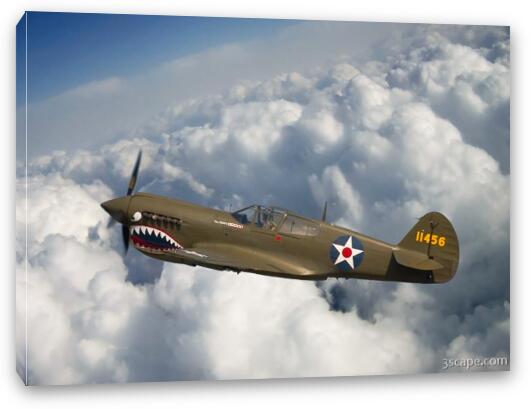P-40 Warhawk, Flying Tigers Fine Art Canvas Print