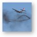B-17 Flying Fortress over a smoke ring from bombing run Metal Print