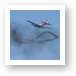 B-17 Flying Fortress over a smoke ring from bombing run Art Print