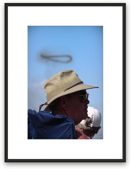 Old Jesus watching the air show Framed Fine Art Print