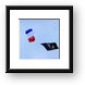 Parachuting with the POW/MIA flag Framed Print