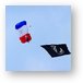 Parachuting with the POW/MIA flag Metal Print